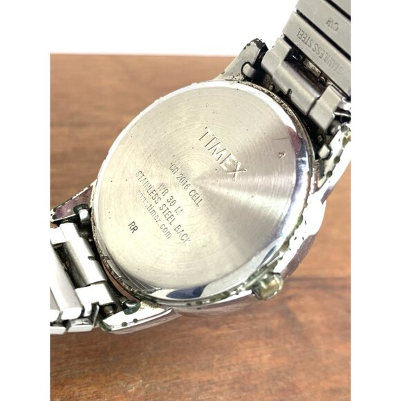 Timex Men's Watch T2H311 Indiglo White Dial Quartz Two Tone Expansion Band 35mm - Picture 6 of 14